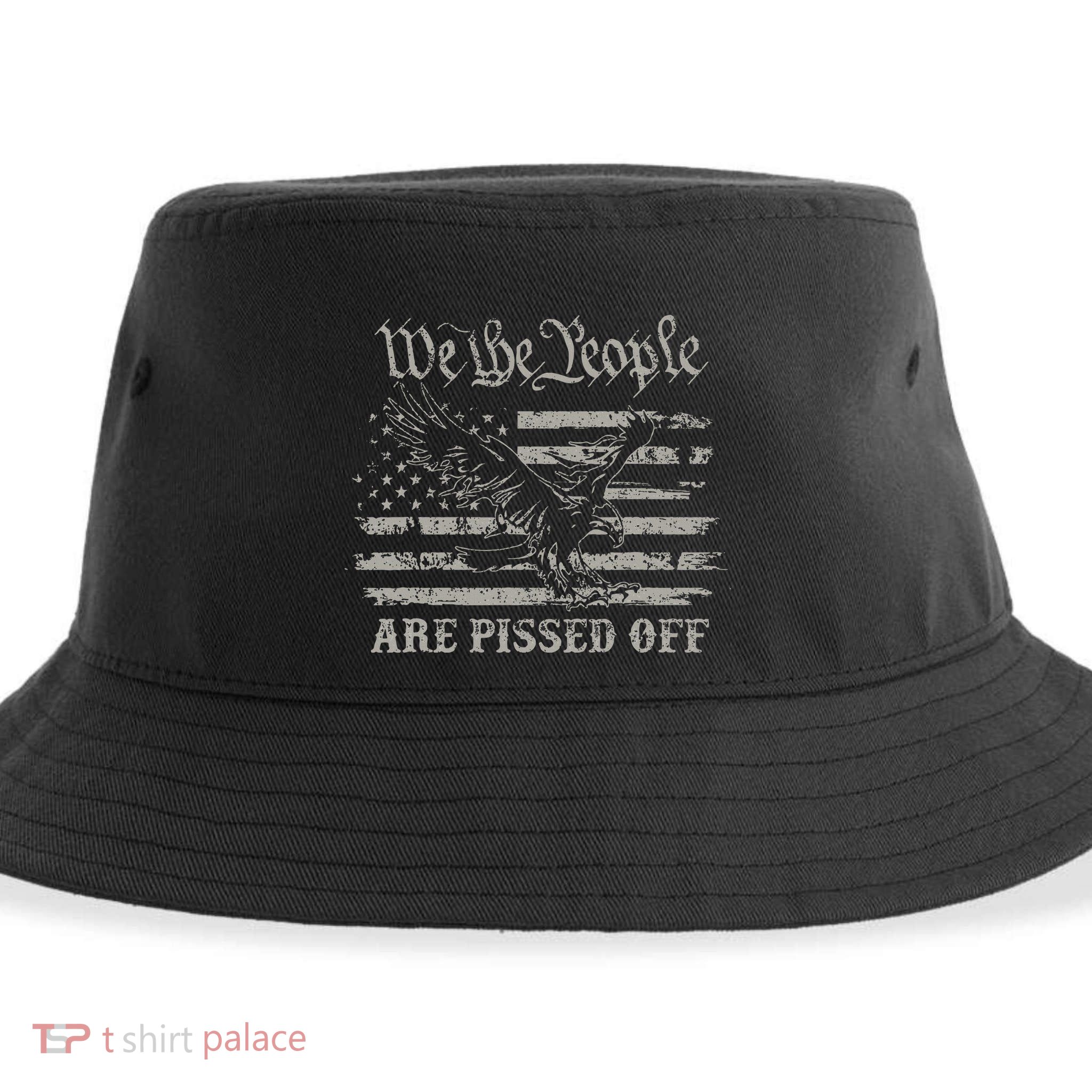 American Flag Bald Eagle We The People Are Pissed Off Sustainable Bucket Hat