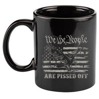 American Flag Bald Eagle We The People Are Pissed Off 11oz C Handle Ceramic Mug
