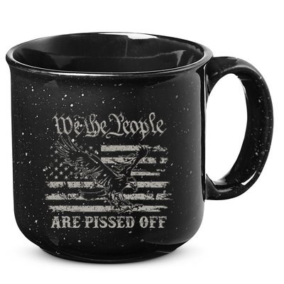 American Flag Bald Eagle We The People Are Pissed Off 15oz Campfire Ceramic Mug