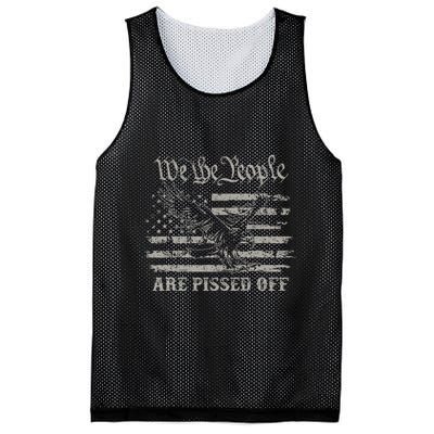 American Flag Bald Eagle We The People Are Pissed Off Mesh Reversible Basketball Jersey Tank
