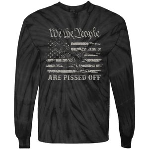 American Flag Bald Eagle We The People Are Pissed Off Tie-Dye Long Sleeve Shirt