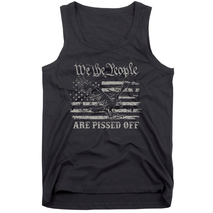 American Flag Bald Eagle We The People Are Pissed Off Tank Top