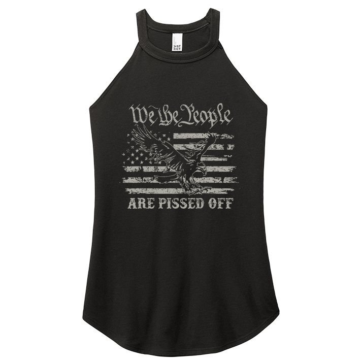 American Flag Bald Eagle We The People Are Pissed Off Women's Perfect Tri Rocker Tank