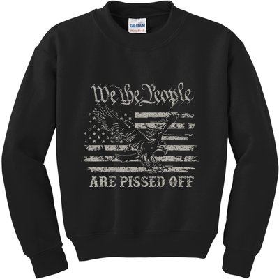 American Flag Bald Eagle We The People Are Pissed Off Kids Sweatshirt
