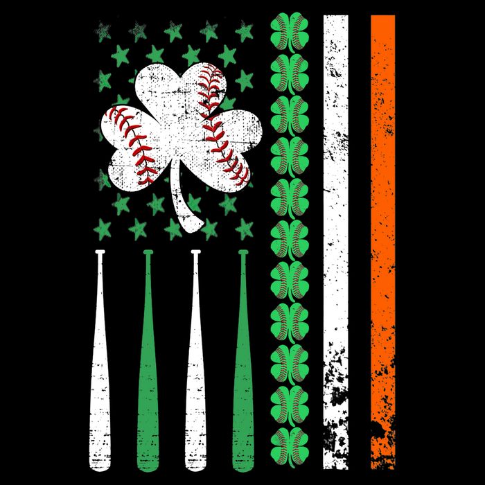 American Flag Baseball St Patricks Day Shamrock Lucky Clover Impact Tech Backpack