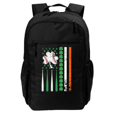 American Flag Baseball St Patricks Day Shamrock Lucky Clover Backpack