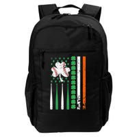 American Flag Baseball St Patricks Day Shamrock Lucky Clover Backpack