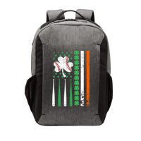 American Flag Baseball St Patricks Day Shamrock Lucky Clover Vector Backpack