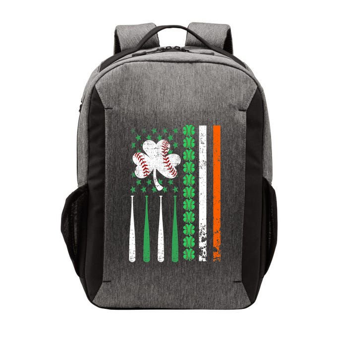 American Flag Baseball St Patricks Day Shamrock Lucky Clover Vector Backpack