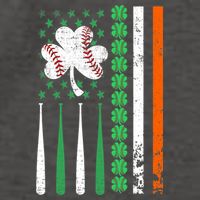American Flag Baseball St Patricks Day Shamrock Lucky Clover Vector Backpack