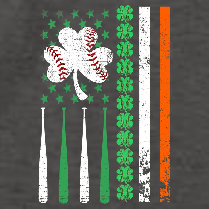 American Flag Baseball St Patricks Day Shamrock Lucky Clover Vector Backpack