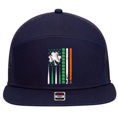 American Flag Baseball St Patricks Day Shamrock Lucky Clover 7 Panel Mesh Trucker Snapback Hat