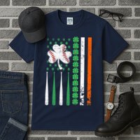 American Flag Baseball St Patricks Day Shamrock Lucky Clover Tall T-Shirt