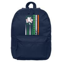 American Flag Baseball St Patricks Day Shamrock Lucky Clover 16 in Basic Backpack