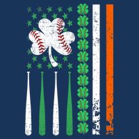 American Flag Baseball St Patricks Day Shamrock Lucky Clover 16 in Basic Backpack