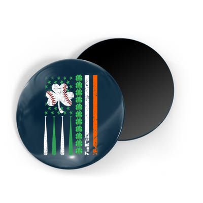 American Flag Baseball St Patricks Day Shamrock Lucky Clover Magnet
