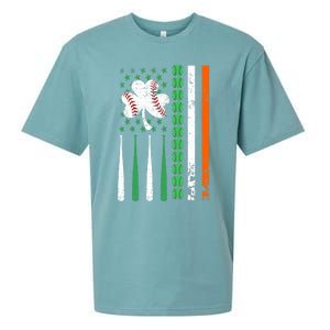 American Flag Baseball St Patricks Day Shamrock Lucky Clover Sueded Cloud Jersey T-Shirt