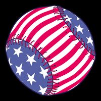 American Flag Baseball Lover Cooling Performance Crew T-Shirt