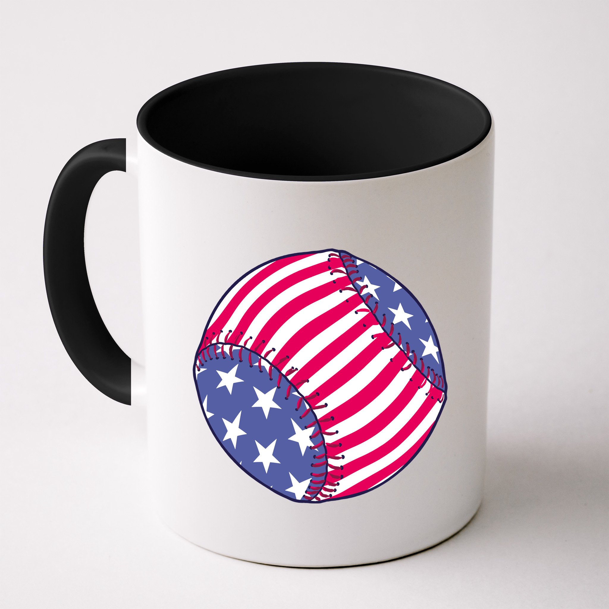 American Flag Baseball Lover Mug