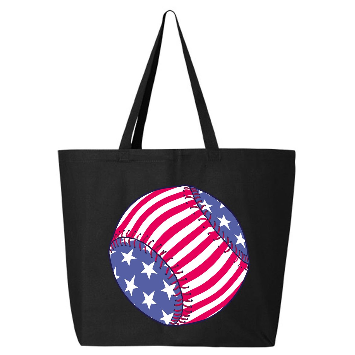 American Flag Baseball Lover 25L Jumbo Tote