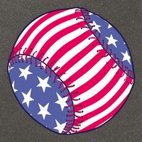 American Flag Baseball Lover Cotton Canvas Backpack