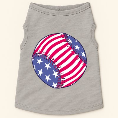 American Flag Baseball Lover Doggie Tank