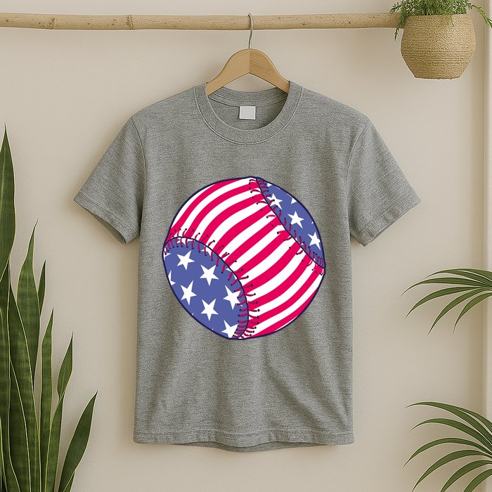 American Flag Baseball Lover T-Shirt