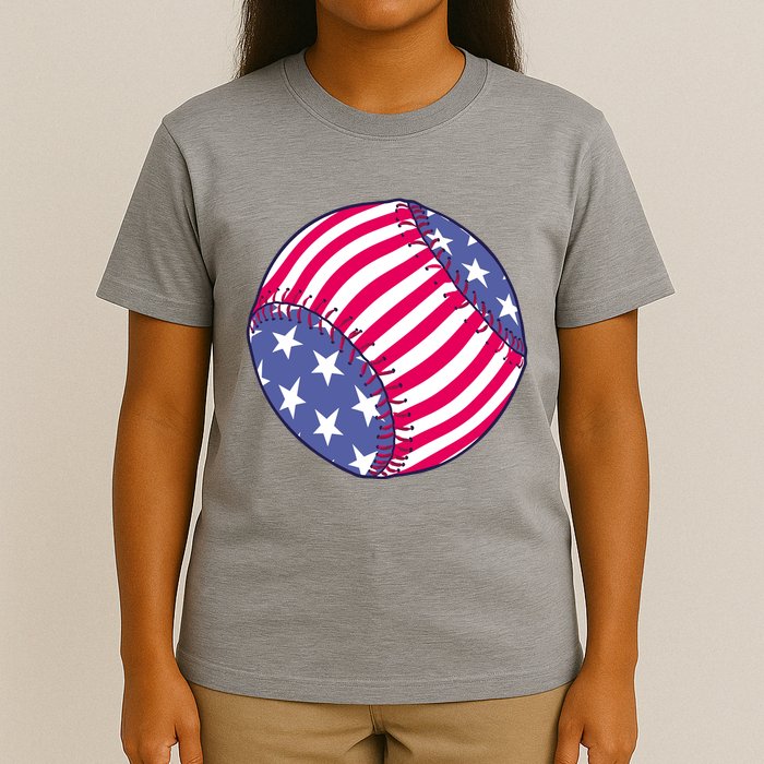 American Flag Baseball Lover T-Shirt