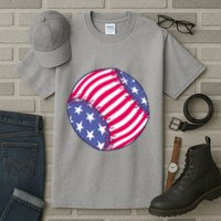 American Flag Baseball Lover Tall T-Shirt