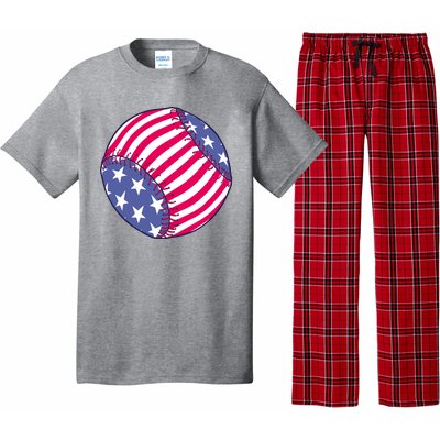 American Flag Baseball Lover Pajama Set