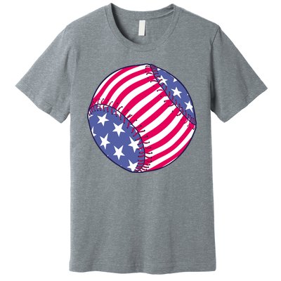 American Flag Baseball Lover Premium T-Shirt