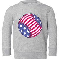 American Flag Baseball Lover Toddler Sweatshirt