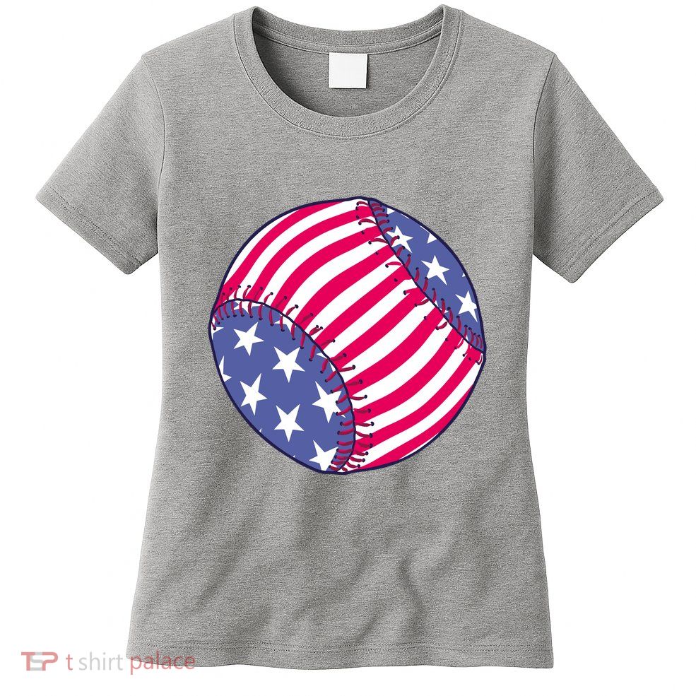 American Flag Baseball Lover Women's T-Shirt