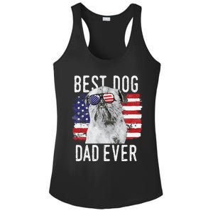 American Flag Best Dog Dad Ever Brussels Griffon Usa Ladies PosiCharge Competitor Racerback Tank