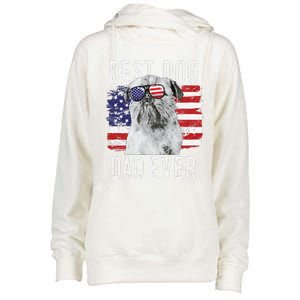 American Flag Best Dog Dad Ever Brussels Griffon Usa Womens Funnel Neck Pullover Hood