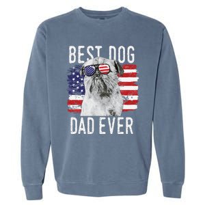 American Flag Best Dog Dad Ever Brussels Griffon Usa Garment-Dyed Sweatshirt