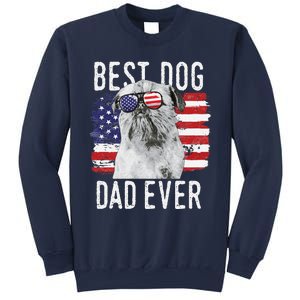 American Flag Best Dog Dad Ever Brussels Griffon Usa Sweatshirt