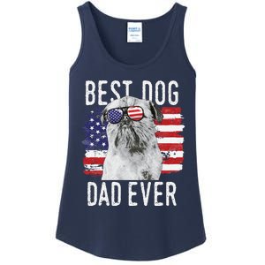 American Flag Best Dog Dad Ever Brussels Griffon Usa Ladies Essential Tank