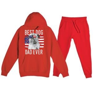 American Flag Best Dog Dad Ever Brussels Griffon Usa Premium Hooded Sweatsuit Set