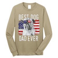 American Flag Best Dog Dad Ever Brussels Griffon Usa Long Sleeve Shirt