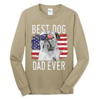 American Flag Best Dog Dad Ever Brussels Griffon Usa Tall Long Sleeve T-Shirt