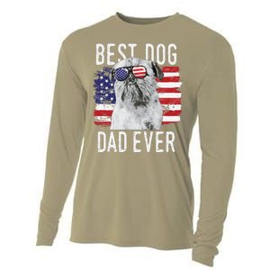 American Flag Best Dog Dad Ever Brussels Griffon Usa Cooling Performance Long Sleeve Crew