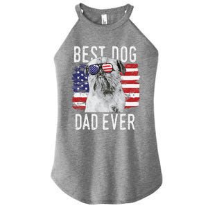 American Flag Best Dog Dad Ever Brussels Griffon Usa Women's Perfect Tri Rocker Tank