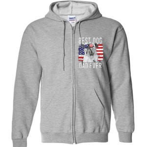 American Flag Best Dog Dad Ever Brussels Griffon Usa Full Zip Hoodie