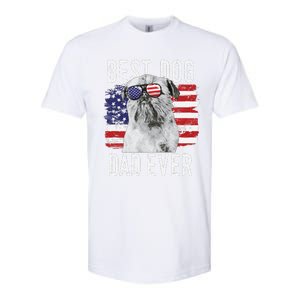 American Flag Best Dog Dad Ever Brussels Griffon Usa Softstyle CVC T-Shirt