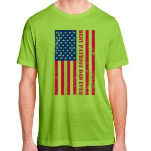 American Flag Best Patriot Dad Ever Patriotic Fathers Day Gift Adult ChromaSoft Performance T-Shirt