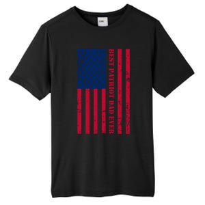 American Flag Best Patriot Dad Ever Patriotic Fathers Day Gift Tall Fusion ChromaSoft Performance T-Shirt