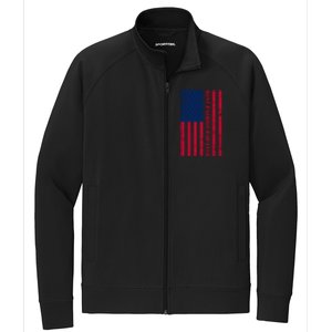 American Flag Best Patriot Dad Ever Patriotic Fathers Day Gift Stretch Full-Zip Cadet Jacket