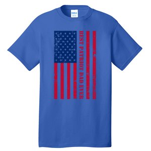 American Flag Best Patriot Dad Ever Patriotic Fathers Day Gift Tall T-Shirt