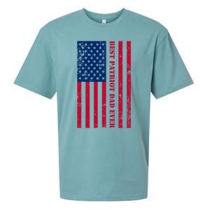 American Flag Best Patriot Dad Ever Patriotic Fathers Day Gift Sueded Cloud Jersey T-Shirt